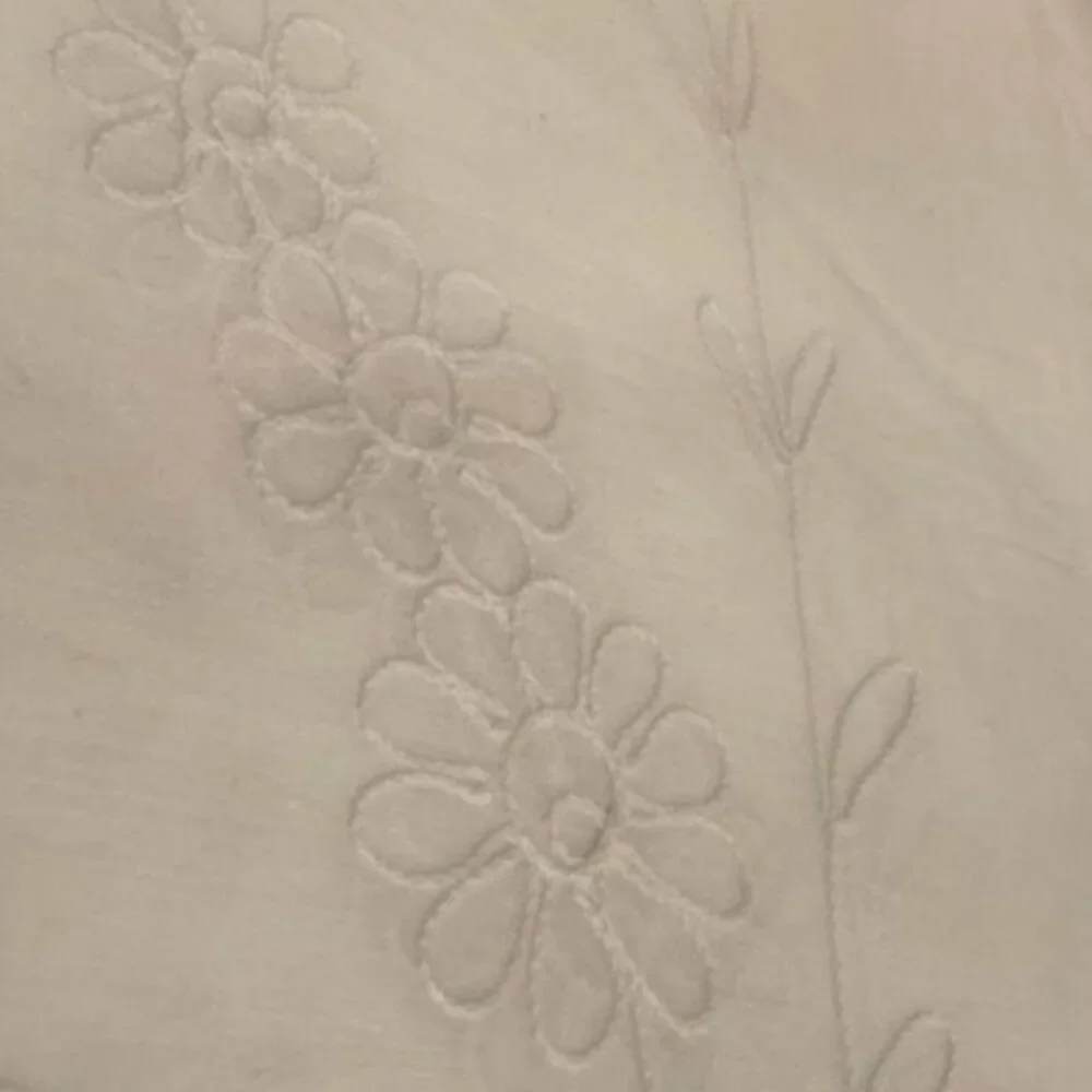 Kenneth Home Fashions Sandherr Swiss Made White Floral Embroidered Curtain Set